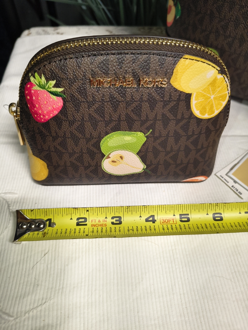 MICHAEL Michael Kors Signature Monogram Brown with Multicolor Fruit Motif Set - Picture 5 of 11